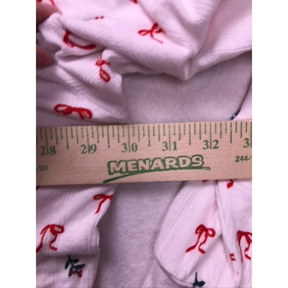 Tiny Talulah Pajama Set Womens Medium White Bow Print Bamboo Ribbed